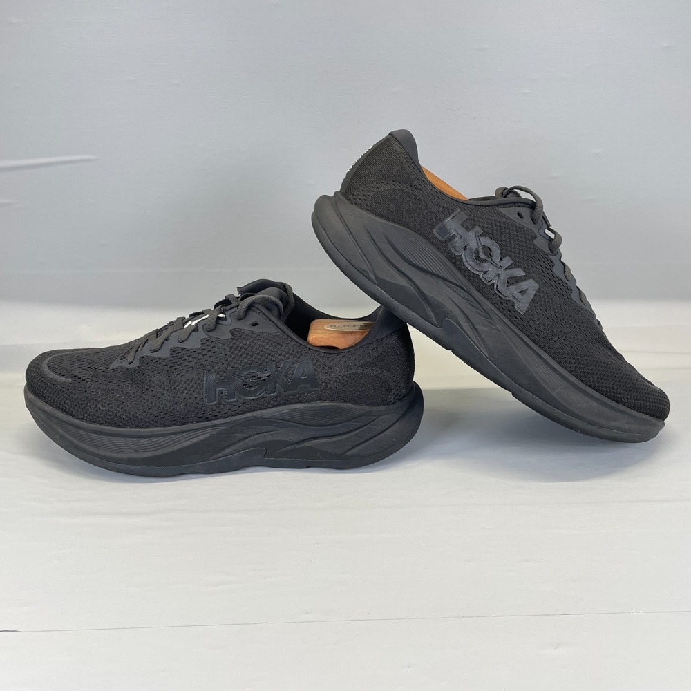 Hoka One One Rincon 4 Running Shoes Mens Size 11 D Black Mesh Athletic Sneakers - Picture 6 of 10